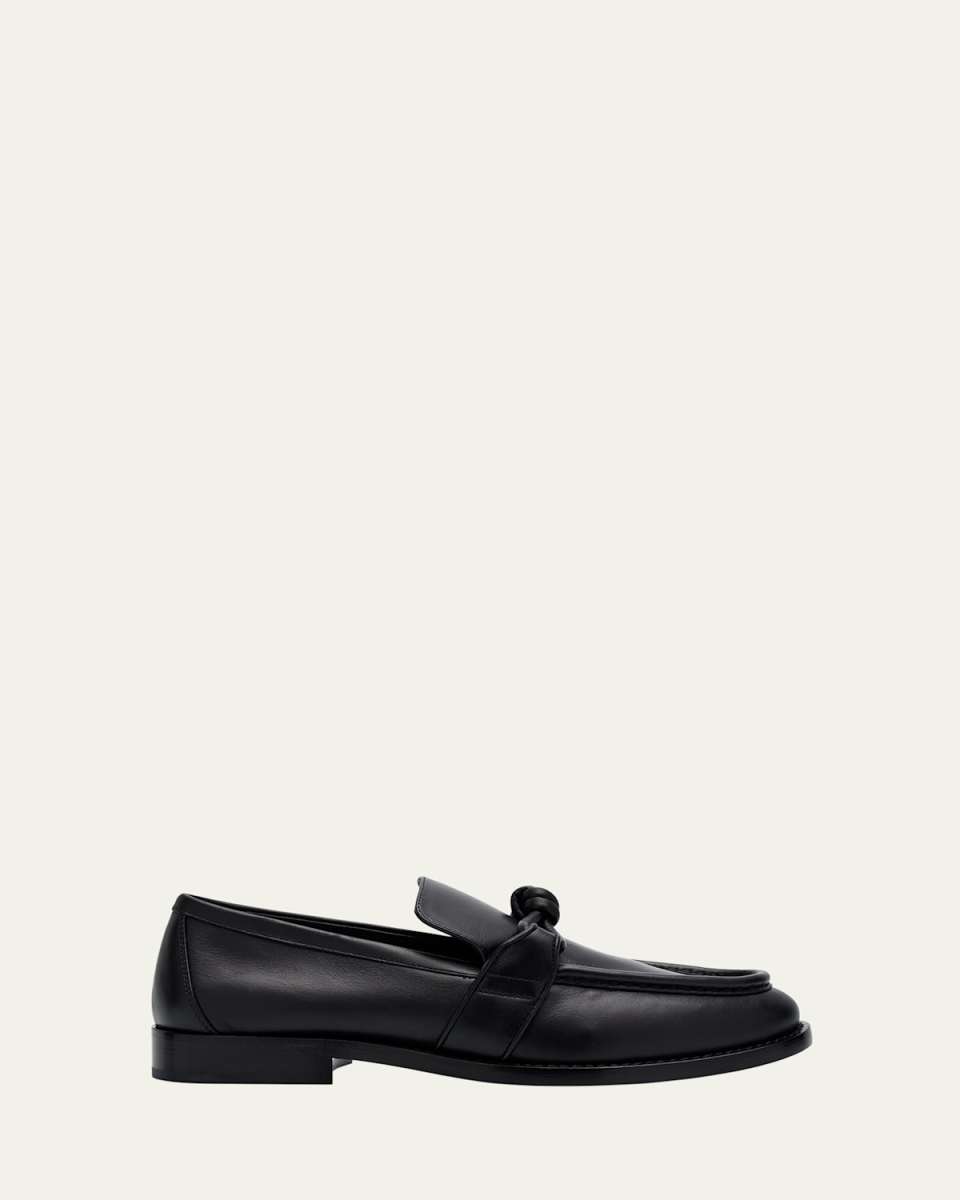 Astaire Metal Knot Leather Loafers